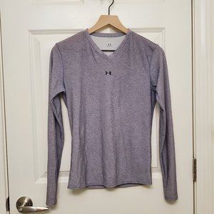 Under Armour Top - Gray Long Sleeve Compression Shirt